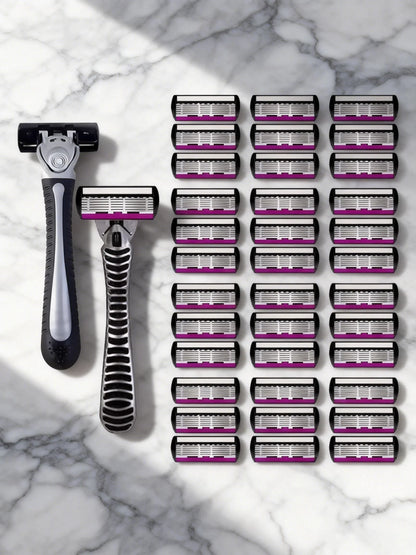 High Quality Man Safety Razor Blade 6 Layer German Stainless Steel Shaving Cartridges Compatible Mach Shaver