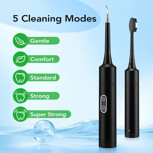 Electric Dental Scaler with Teeth Brush Head Calculus Tartar Remover Vibration Teeth Plaque Cleaner Oral Care Improve Odor