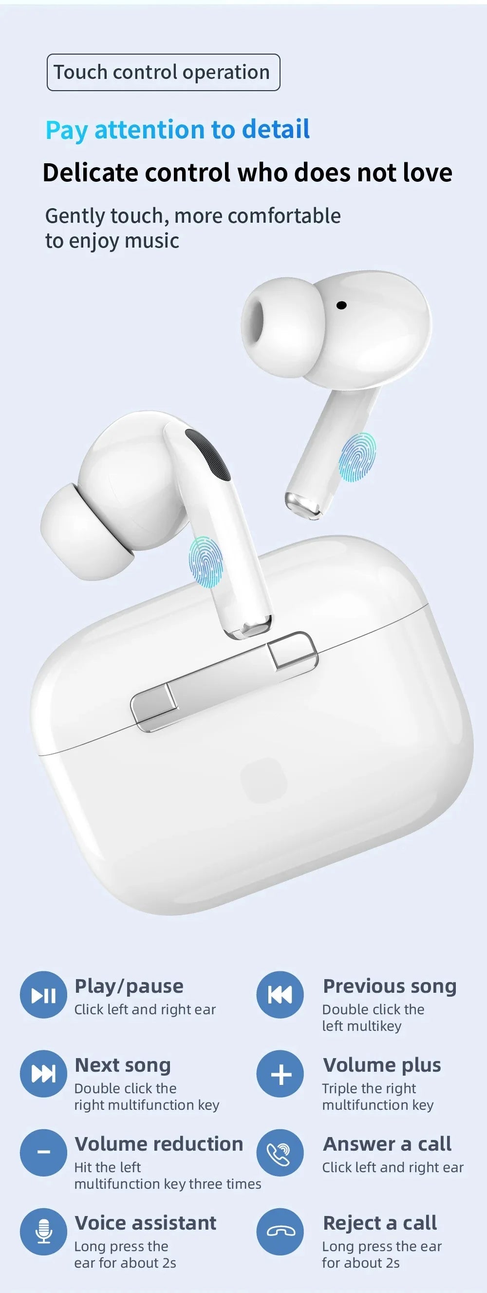 Air Pro ANC Wireless Earphone Bluetooth Headsets Pro 2 Active Noise Cancellation Wireless Charging TWS Earbuds Stereo With Box