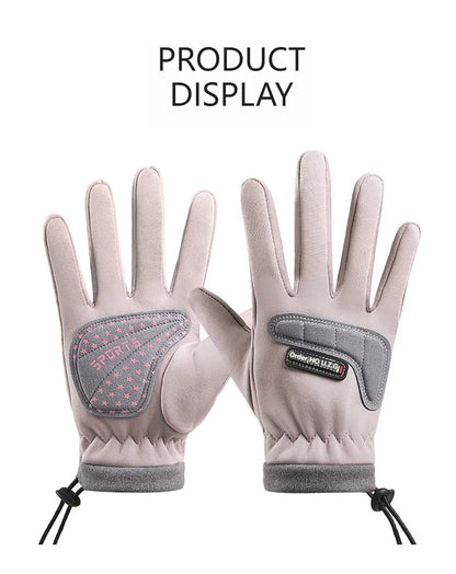 GTUBIKE Kids Winter Gloves Thicken Plus Velvet Cycling Riding Mittens Warm Waterproof Children Bicycle Gloves for Boys Girls
