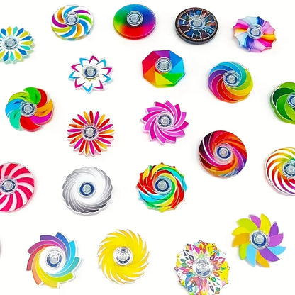 5/10/20pcs Mini Ranbow Fidget Spinner Sensory Stress Relief Toys Kids Birthday Party Favor Classroom Prize Goodies Bags Stuffer
