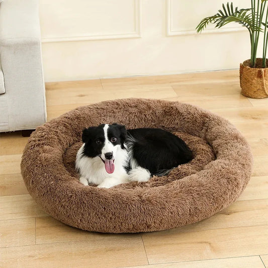 Soft Long Plush Dog Bed House – Cozy Pet Basket, Cushion, Cat Mat, Best for Dogs & Cats