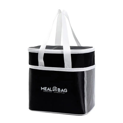 Large Capacity Tote Bento Insulated Lunch Bag Picnic Food Box Storage Ice Cooler Thermal Bag Portable Handheld Insulation Bags