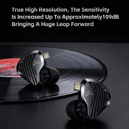GK KUNTEN Dynamic Drive Heavy Bass Earbuds HIFI Sports Metal Headphones Detachable 2PIN Compatible with KZ Zenith EDX PRO
