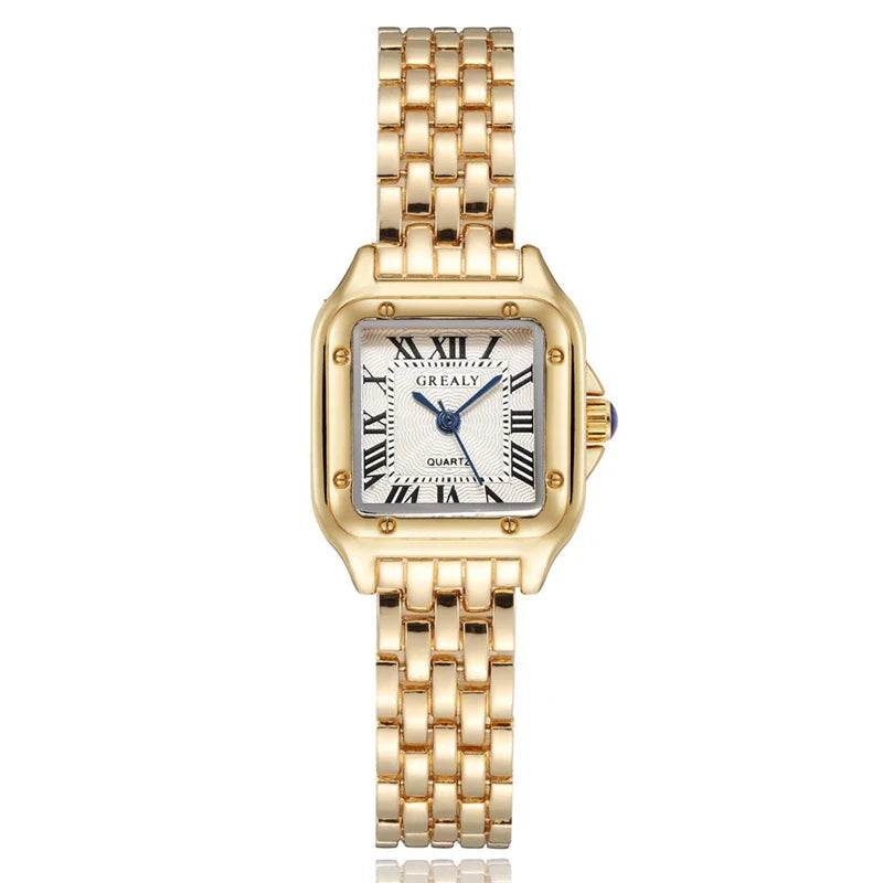 Luxury Rhinestone Women Watches Fashion Square Quartz Wristwatch Simple Ladies Clock Reloj Mujer