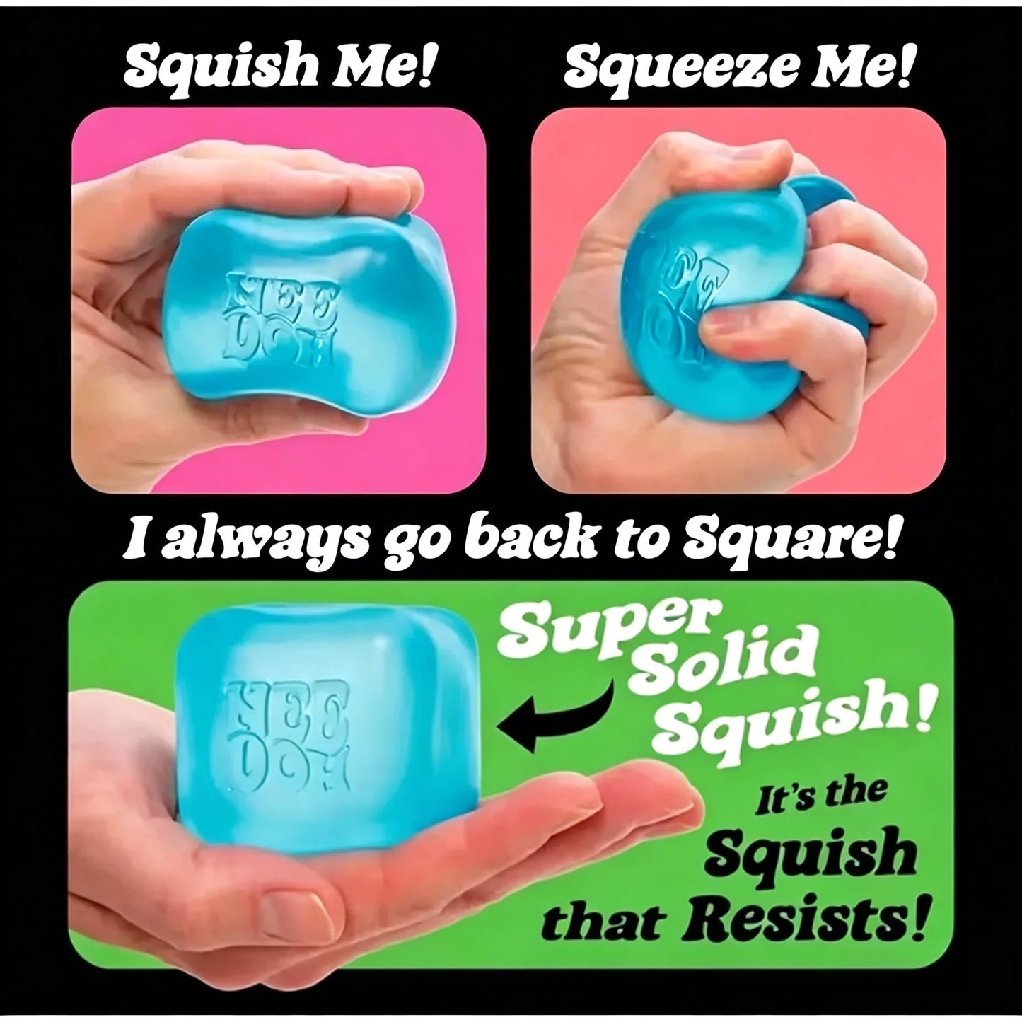 Nee DOH Model Soft Squishy Toy  Nice Cube Sensory Stress Reliever Fidget Tool for Anxiety for Adults & Kids Premium in Stock