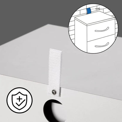 Compact White 3-Drawer Nightstand with Cable Management and Anti-Tip Safety for Bedroom Storage
