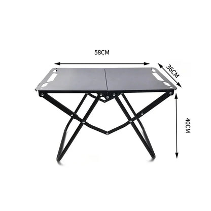 Portable Foldable Picnic Table, Lightweight Outdoor Camping & Beach Table with Hollow Edge, Hangable and Easy to Carry for Trave