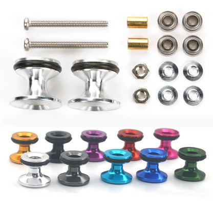 2pcs 15418 13-12mm Aluminum Alloy Guide Rollers 15461/15426 2023Jcup 95160 19mm Roller With Rubber Ring Tamiya Mini 4WD Homemade