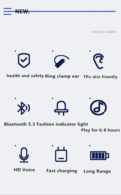 BT  Earphone Clip On Monaural Inear Motion Stereo Bone Conduction Gd28 Business Wireless Earphone Mini Monaural Tws