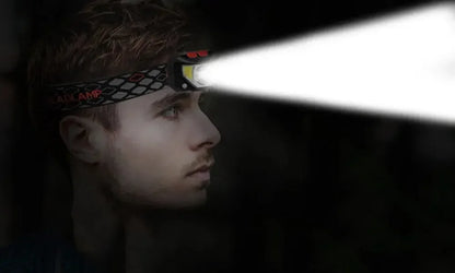 1-3PCS Rechargeable LED Headlamp Sensor Headlight With COB and LED Beads 8 Lighting Modes White and Red Light Fishing Light