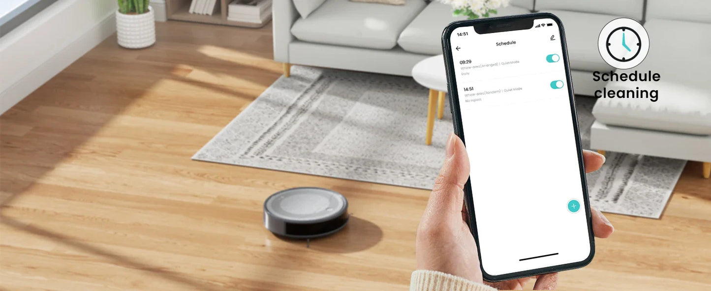Lefant M310 Robot Vacuum Cleaner 4500PA Powerful Suction 180 Minutes,App/Alexa Control Ideal for Pet Hair and Hard Floors