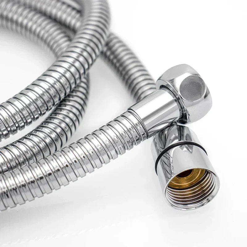 Shower Hose 1.5M Stainless Steel - Flexible Handheld Shower Head Pipe Explosion-Proof Bathroom