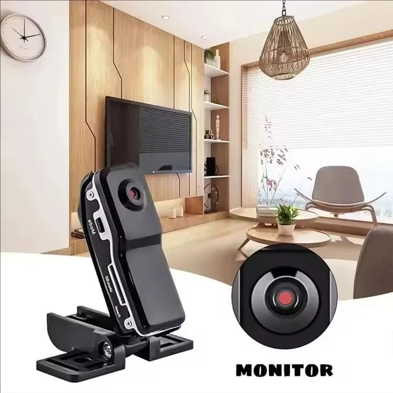 Portable Mini HD DV Camera Body Camcorder Mount Video Recorder Nanny Security Cam Sports DVR Webcam for Home Office Security