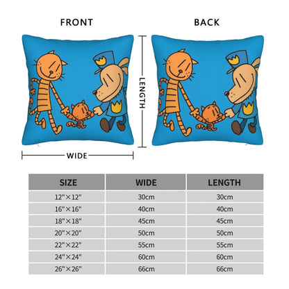 DogMan Petey the Cat x Dog Man Pillowcase Double-sided Printing Fabric Cushion Cover Decor  Pillow Case Cover Bed Zipper 40*40cm