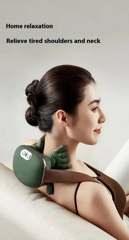 New shoulder and neck massager, neck massager, fully automatic charging finger press hand massager (without heating)