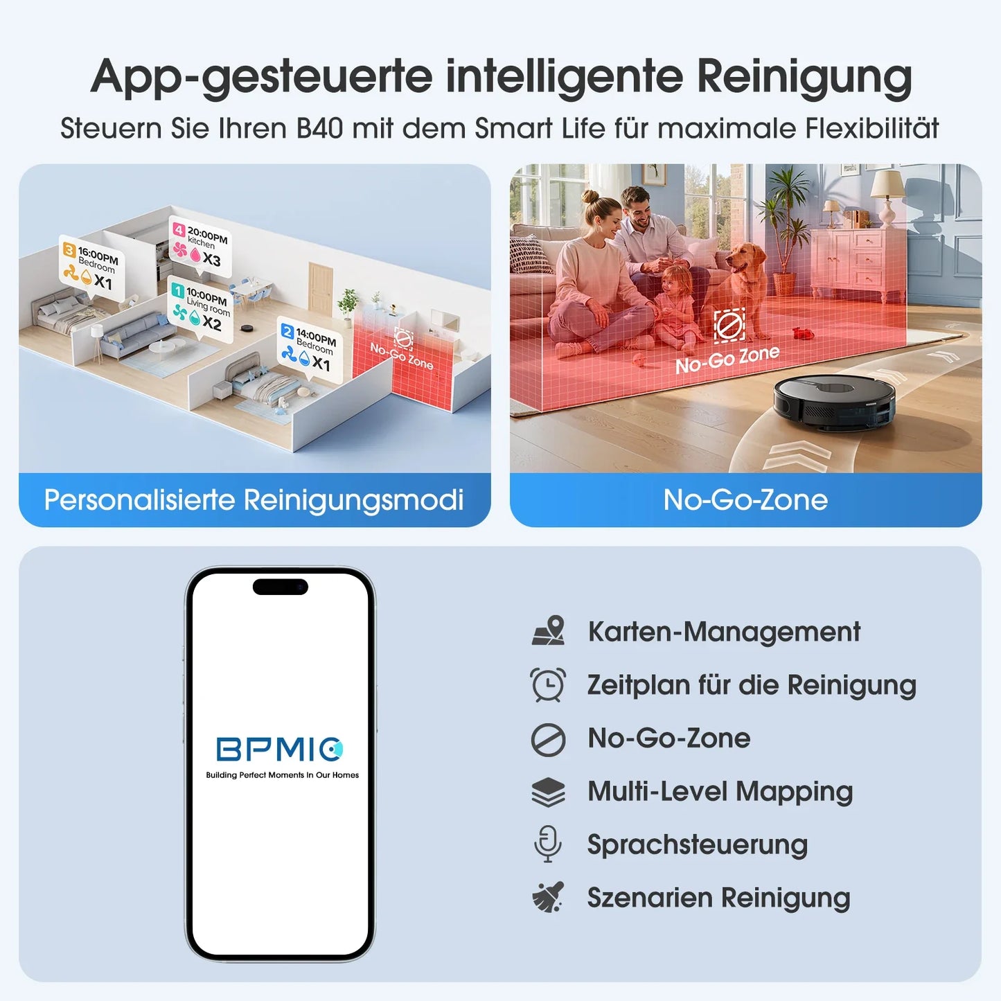 Lubluelu 6500Pa Sweeping Robot Vacuum Cleaner with Mapping Self Collection Dust App Control Dragging Cleaning Sweep Floor for Home Office