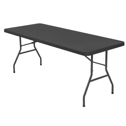 1 Pc 4/6/8ft Spandex Tablecloth Elastic Fitted Stretch Rectangular Tablecloth Washable and Wrinkle Resistant Patio Table Cover