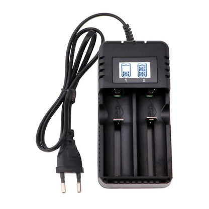 LCD 18650 Battery Charger 1 / 2 Slots Dual For 26650/18650/14500/16340 Charging 4.2V Rechargeable Lithium Battery Charger