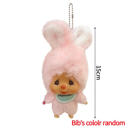 Monchhichi Plush Keychain Kawaii Monchichi Pendant Backpack Charms Cartoon Monchich Keyring Party Favor Gifts 키티 몬치치 モンチッチ
