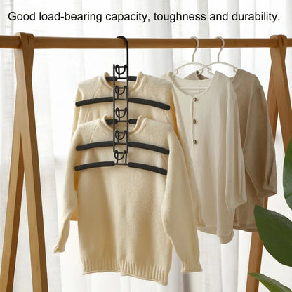 1pc Heavy-Duty Space-Saving Clothes Hanger - Multi-Layer Metal Garment Organizer with Non-Slip Foam Pads, Sturdy Closet Hanger