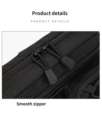 Tactical Molle Horizontal Admin Pouch with Front Drawstring Pocket EMT Pouch EDC Utility Orgaznier Bag Hunting Fanny Pack