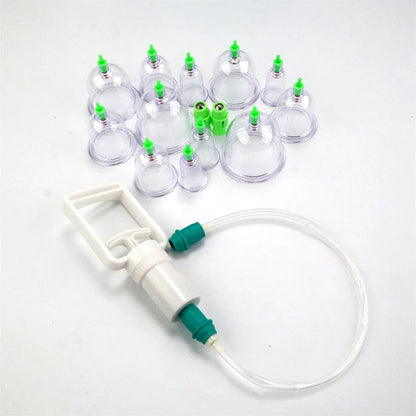 12/6 Pcs Jar Vacuum Cupping Cans Device for Massage Meridian Therapy Acupuncture Anti Cellulite Suction Cup Body Massage Cans