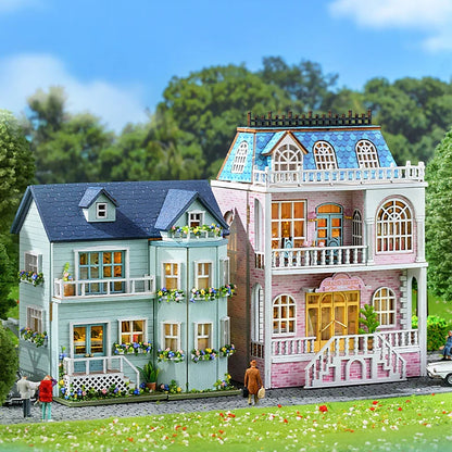 DIY Wooden Doll Houses Mini Assembly Handmade Small House Creative Scene Decoration DollHouse For Toys Birthday Gifts