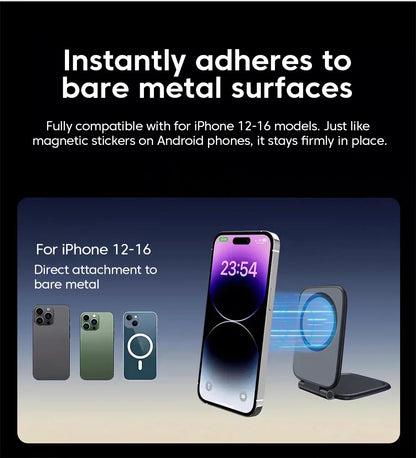 Ultrathin Car Magnetic Mobile Phone Holder Adjustable Foldable Anti-shake Vehicle Navigation Phone Universal Stand Accessories