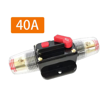 Circuit Breaker 12V 24V 20A 30A 40A 50A 60A 80A 100A Auto Car Bike Stereo Audio Solar Energy Circuit Breaker Reset Fuse Inverter