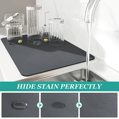 Super Absorbent Kitchen Tableware Impermeable Drainage Mat Heat Insulation Non-slip Pad Tableware Mats Coffee Dish Drying Mat