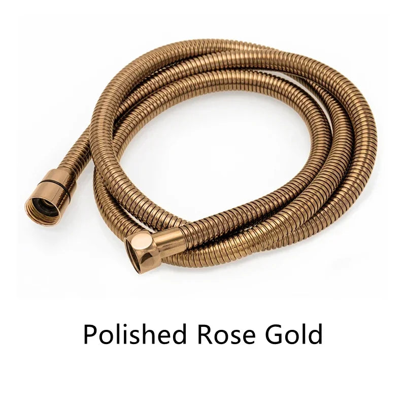Shower Hose 1.5M Stainless Steel - Flexible Handheld Shower Head Pipe Explosion-Proof Bathroom
