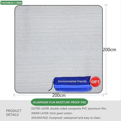 Outdoor Camping Foam Foil Mat Portable Moisture-proof Pad Picnic Beach Mat Aluminum Insulation Sleeping Pad Camping Supplies