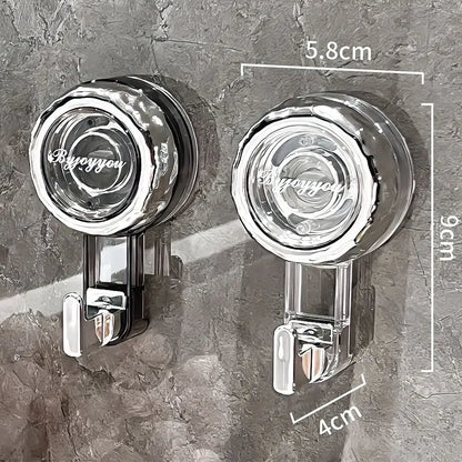 Fashion Powerful Suction Cup Hooks Vacuum Reusable Shower Hooks Heavy Duty Clothes Hook Traceless Clothes Hook