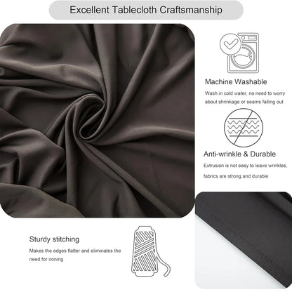 1 Pc 4/6/8ft Spandex Tablecloth Elastic Fitted Stretch Rectangular Tablecloth Washable and Wrinkle Resistant Patio Table Cover