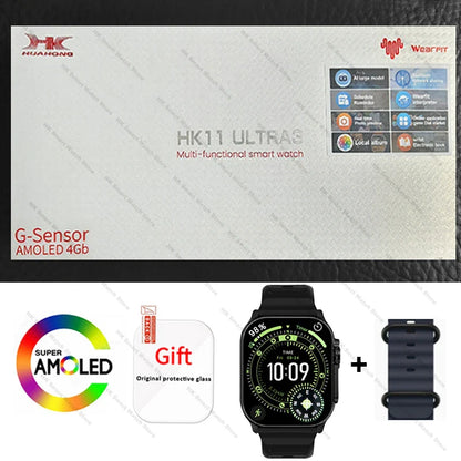 2026 New HK 11 ULTRA 3 Max Smartwatch 49mm AMOLED 4G ROM AI Robot Bluetooth Network Call Clock NFC Compass Smart Watch Men Women