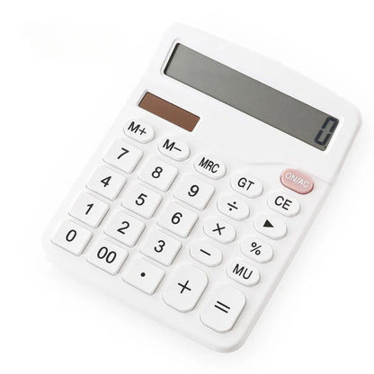 12-Digit Large LCD Display Calculator Financial Accounting Office Calculator with Solar & Battery Dual Power