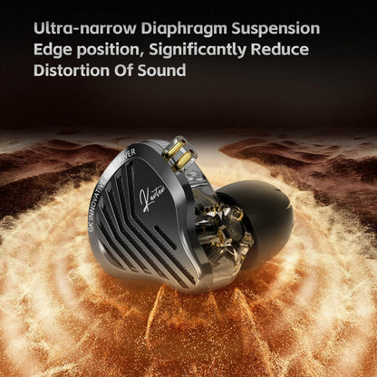 GK KUNTEN Dynamic Drive Heavy Bass Earbuds HIFI Sports Metal Headphones Detachable 2PIN Compatible with KZ Zenith EDX PRO