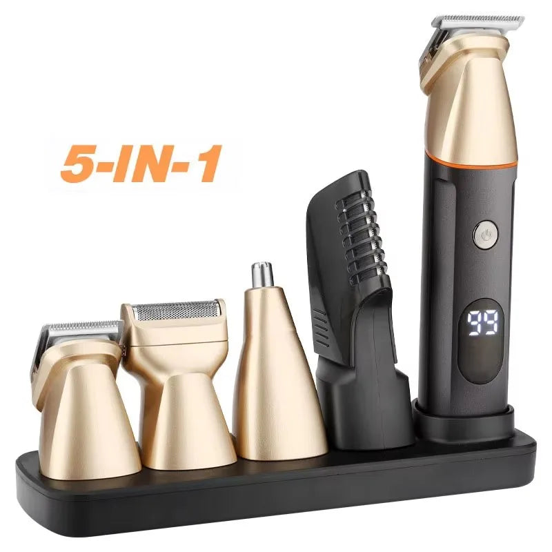 Mijia 5 in 1 Hair Trimmer Machine LCD Display Clippers Barber Professional Hair Cutting Machines Men's Electric Shaver