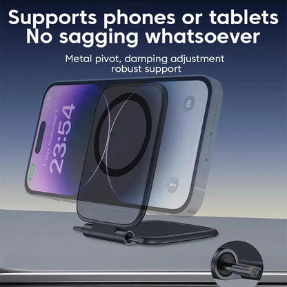 Ultrathin Car Magnetic Mobile Phone Holder Adjustable Foldable Anti-shake Vehicle Navigation Phone Universal Stand Accessories
