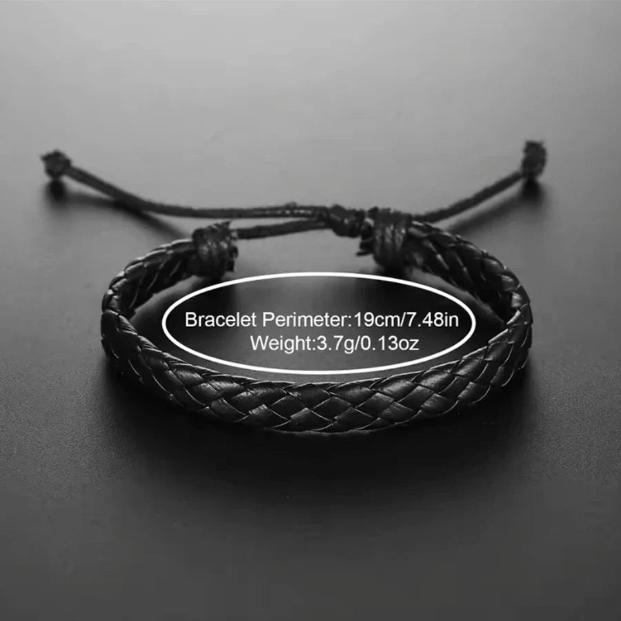3PCS/Set Men Business Watches Casual Leather Band Analog Male's Quartz Watch Necklace Bracelet Set