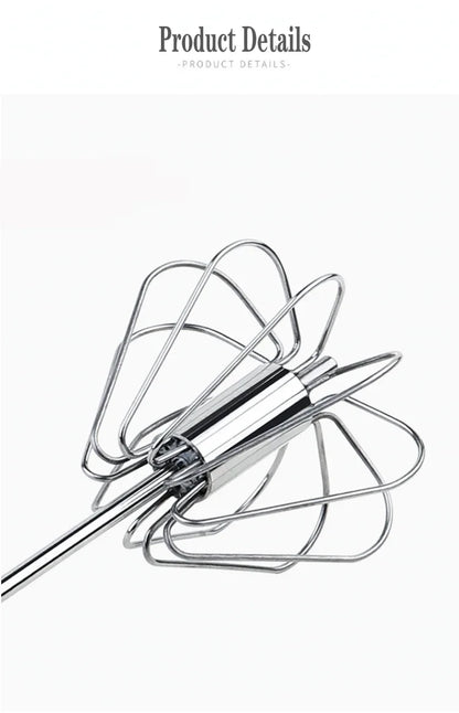 Semi-Automatic Egg Beater Stainless Steel Egg Whisk Manual Press Type Mixer Self Turning Egg Stirrer Kitchen Egg Tools