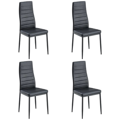 Modern Dining Chairs, Kitchen Chair Leather with Metal Legs and Foot Pads,Thick Padded Seats,Backrest Set