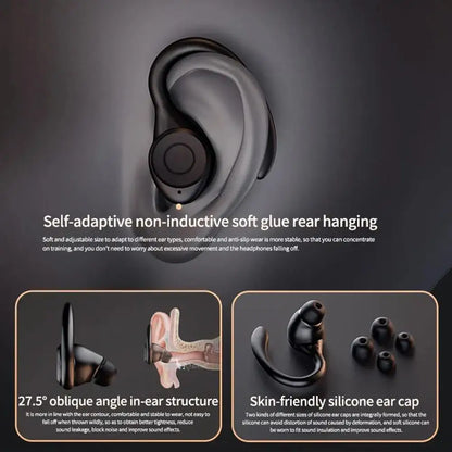 Y7 Bluetooth Earphones Sports Ear Hook Hifi Stereo Bluetooth Bass 5.3 Headphones New Mic Earbuds With Waterproof Wireless