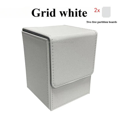 Trading Card Storage Box for 100+Single Sleeved Cards with 2 Dividers Commander Deck Box Compatible with Mtg Card Case