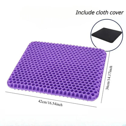 Gel Seat Cushion Double Thick Egg Gel Summer Cushion for Pressure Relief Breathable Chair Pad Car Seat Office Chair Soft Cushion