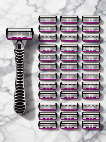 High Quality Man Safety Razor Blade 6 Layer German Stainless Steel Shaving Cartridges Compatible Mach Shaver