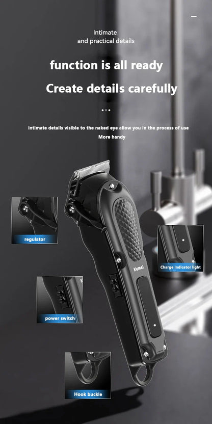 Kemei Hair Clipper Km-1071 Km-2299 Km-2024 UBS Rechargeable Cordless Beard Trimmer Powerful Electric Hair Clippers for Men