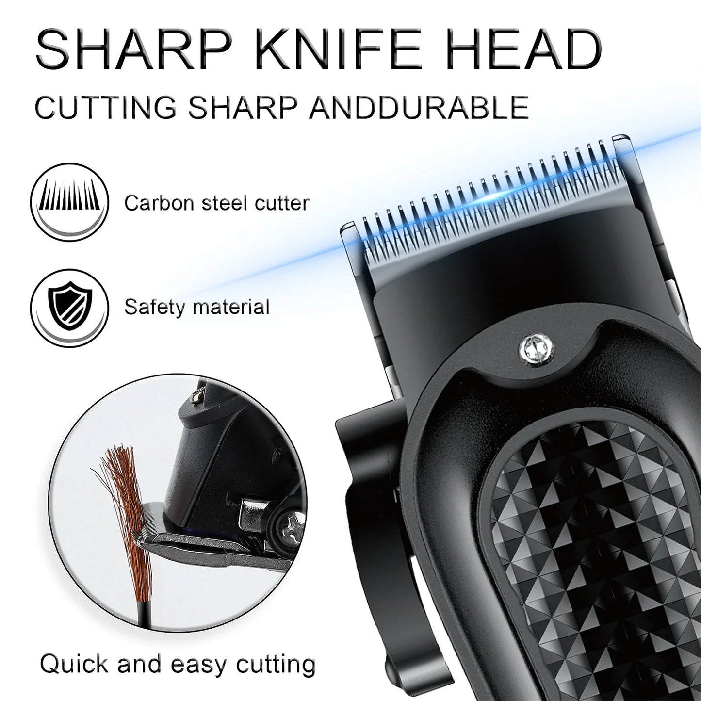 HIENA Professional Barber Clippers UBS 5V1A Rechargeable Low Noise Hair Trimmer for Men Daily Hair Styling Use