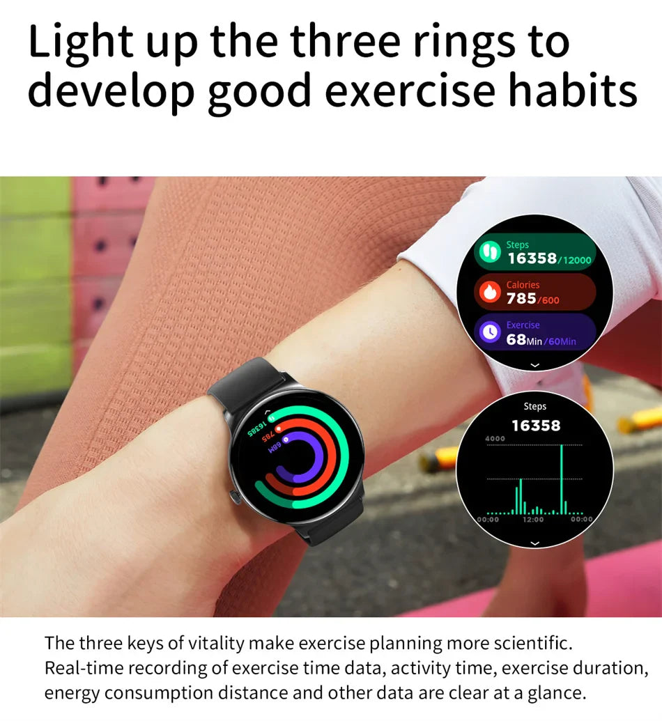 ChiBear Ultra Thin Fashion Smart Watch Women Screen Always Display Time Sports Bracelet Bluetooth Call AMOLED Smartwatch Woman
